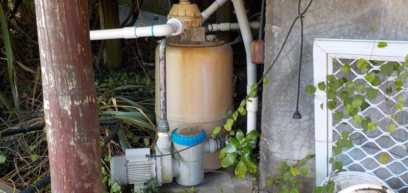 Pool Filter System Replacement - Before